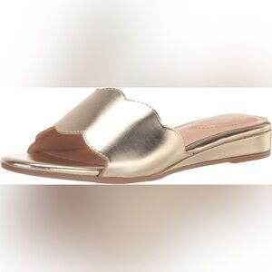 NWT Bandolino Gold Flats size 8 / sz 8 shoes / dress sandals BRAND NEW